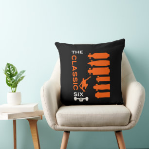 Skateboard Types Throw Pillow