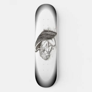 Skateboard Un Angel endormi, noir et blanc