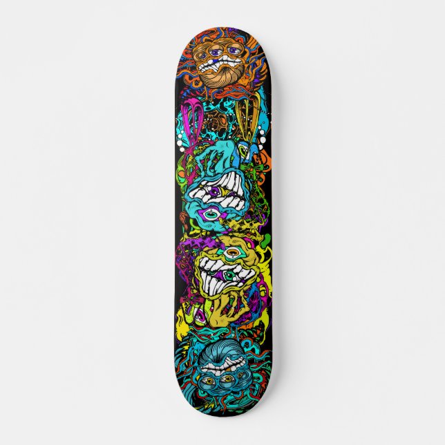 Skateboard Un jour intense Glo Psycho Loco Insane Graphics (Devant)