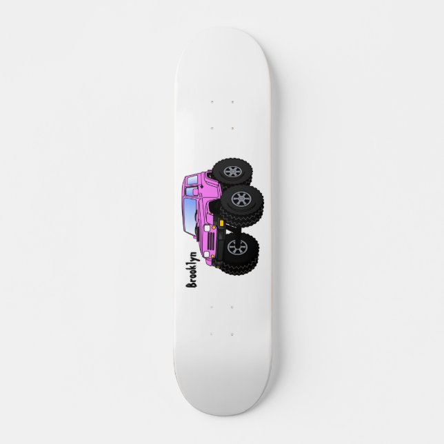 Skateboard Un Pink Monster Cartoon (Devant)