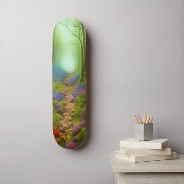 Skateboard Une promenade à travers le bois enchanté (Art mural)