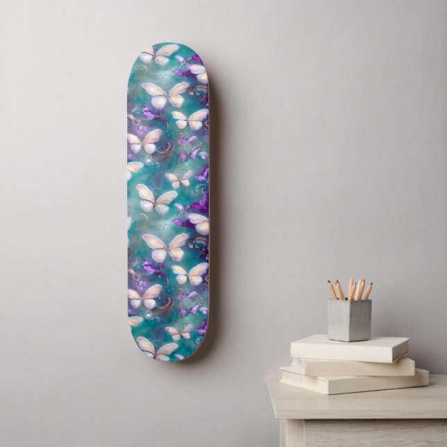 Skateboard Une série mystique de papillons 1 (Art mural)