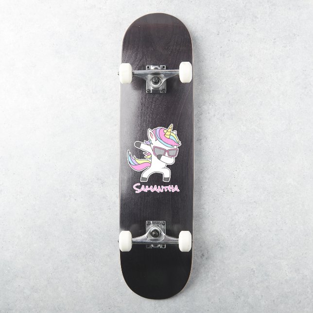 Skateboard Unicorn Cool Rainbow  (Skateboard)