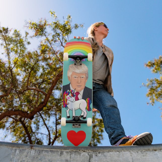 SKATEBOARD UNICORN DONALD TRUMP PLANCHER PLANCHER PLANCHER PL (Extérieur 1)