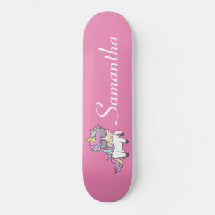 Skateboard Unicorn Pink Parties scintillant Skateb
