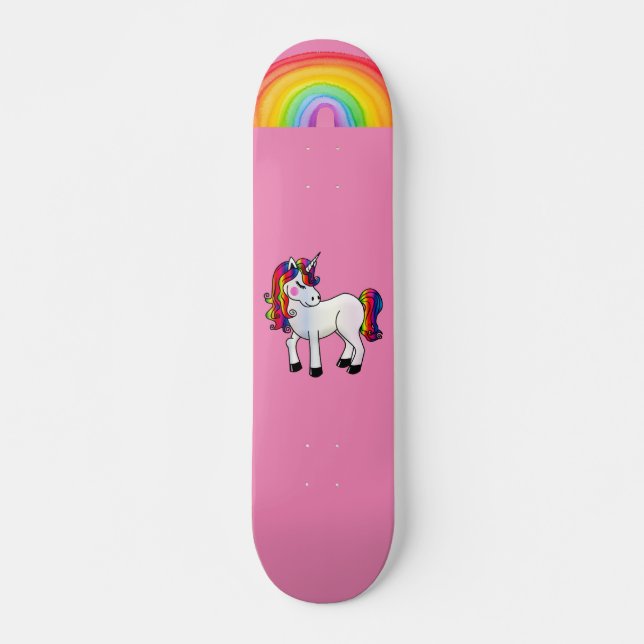 SKATEBOARD UNICORN PLANCHER PINK SKATEBOARDS POUR FILLES (Devant)
