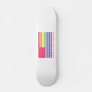 Skateboard Unite In Love America -