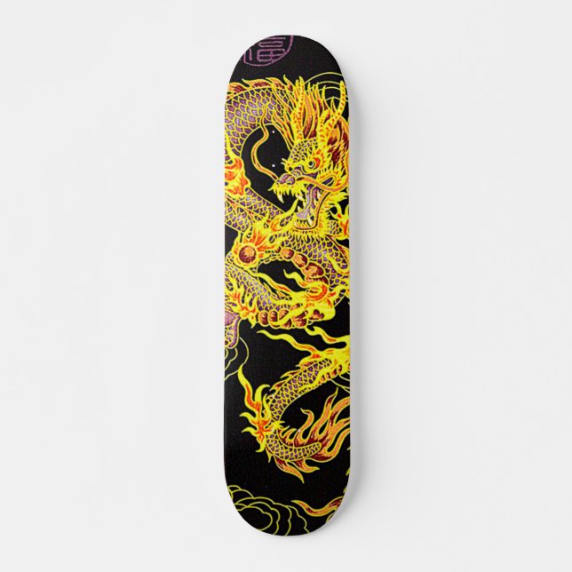 Skateboard Urbain Dragon d'Or Mystic Élément Personnalisé Car (Devant)