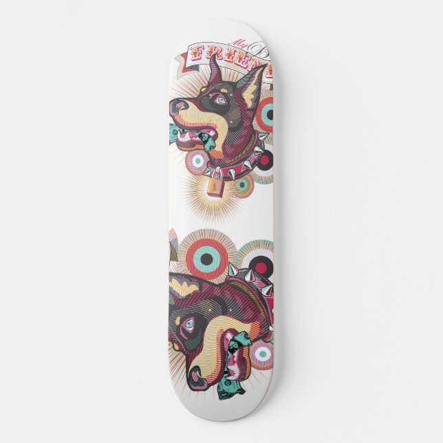 Skateboard – Urban Loyalty Doberman Pop-Art Design (Recto)