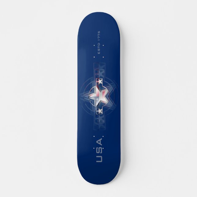 Skateboard USA Estd. 1776 (Devant)