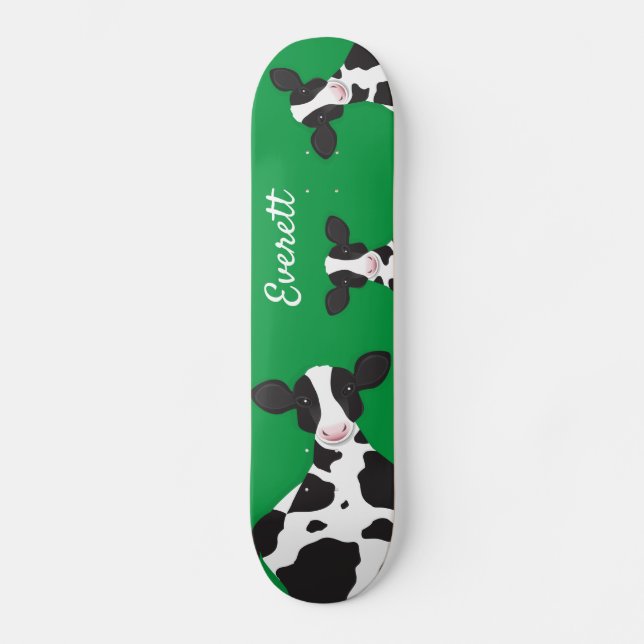 Skateboard Vache Green Animal Nom Skate (Recto)