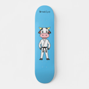 Skateboard Vache mignonne en combinaison kung fu