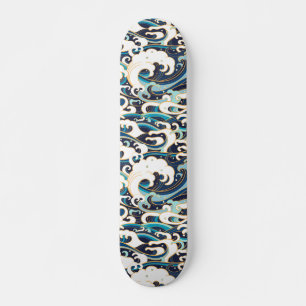 Skateboard vague asiatique de style japonais