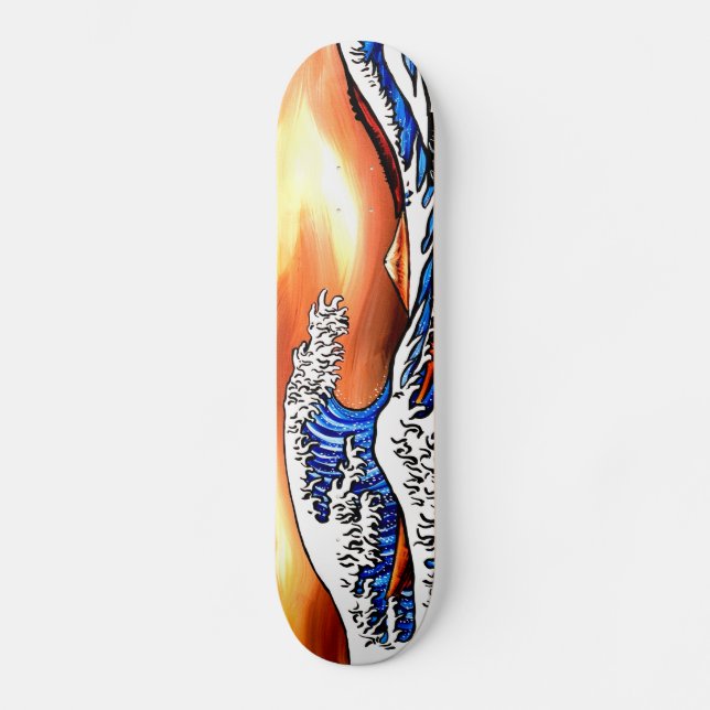 Skateboard Vague de Hokusai (Recto)