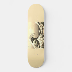 Skateboard vague de peinture artistique japonaise,