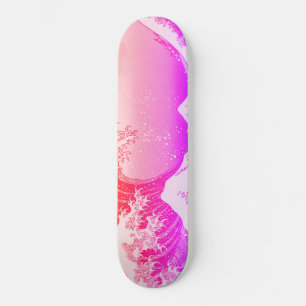Skateboard vague de peinture artistique japonaise,