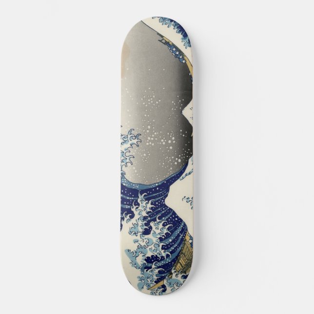 Skateboard vague de peinture japonaise, skate (Recto)