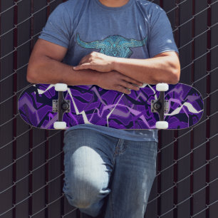 Skateboard Vague violette Abstraite