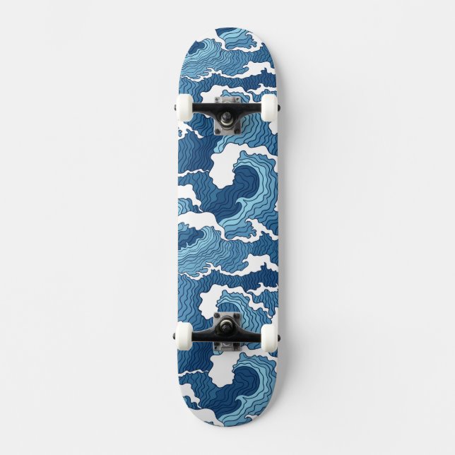 Skateboard Vagues de résumé (Recto)