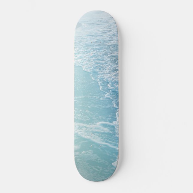 Skateboard Vagues de rêve bleu turquoise doux #2 #eau #décora (Recto)