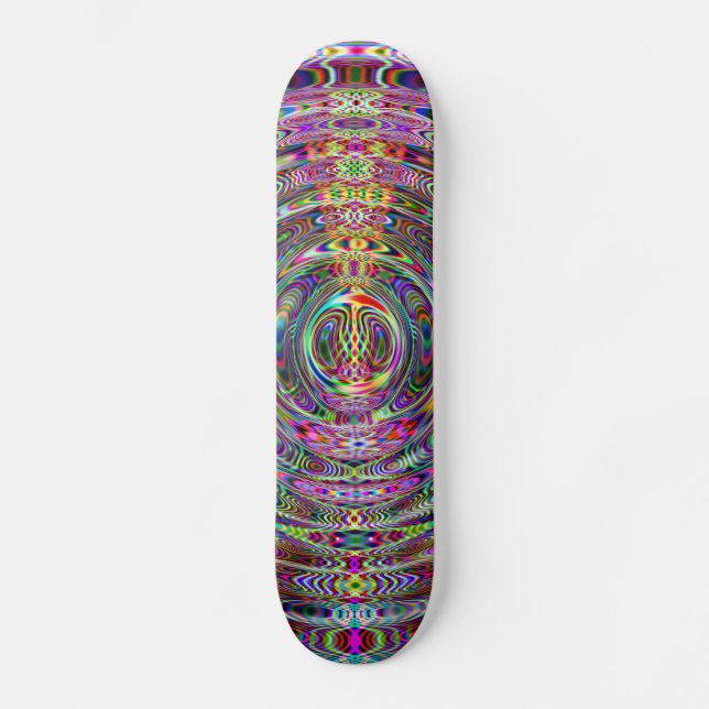 Skateboard Vagues psychédéliques (Recto)