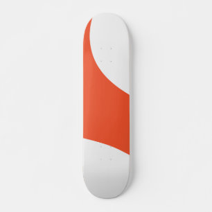 Skateboard Vagues simples - orange et blanc