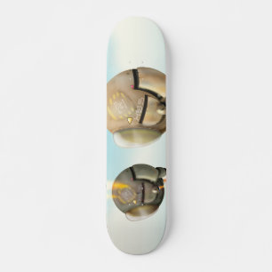 Skateboard Vaisseau spatial volant à travers une planète