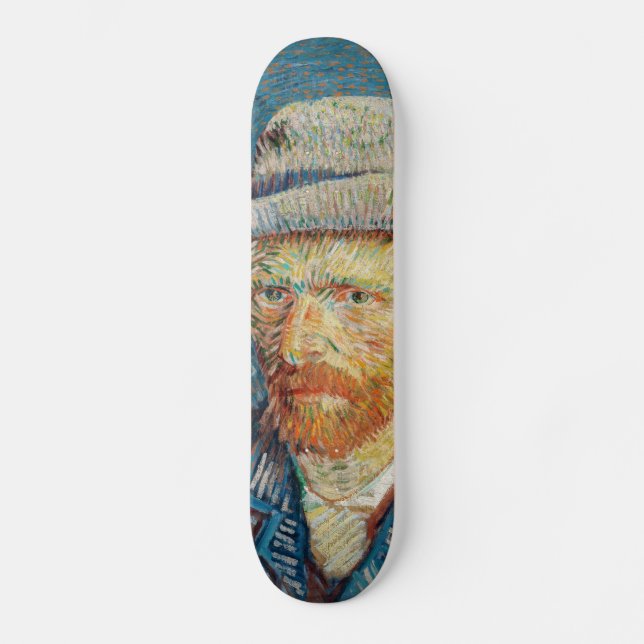 Skateboard Van Gogh - Autoportrait avec un Casquette gris (Recto)