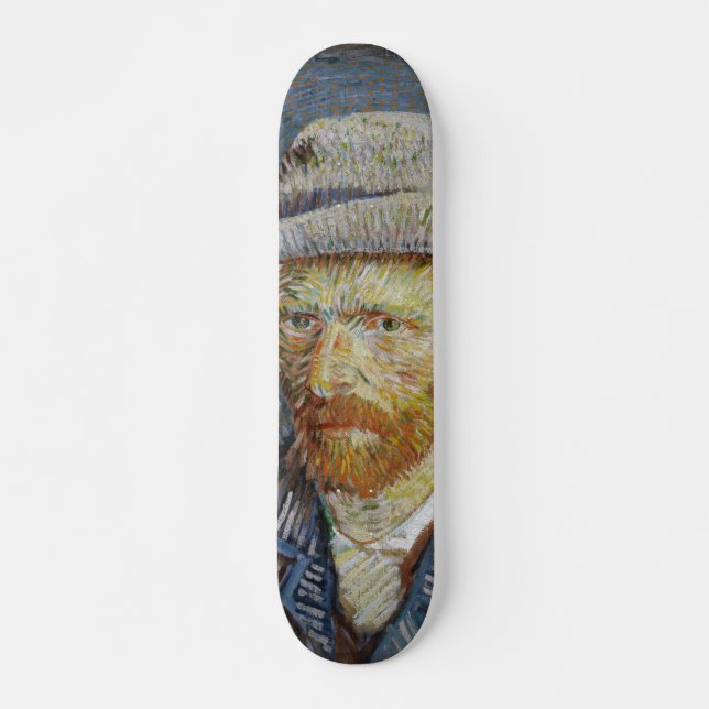 Skateboard Van Gogh Autoportrait Grey Senti Casquette Art Vin (Devant)