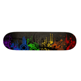 Skateboard Vecteur d'arc-en-ciel