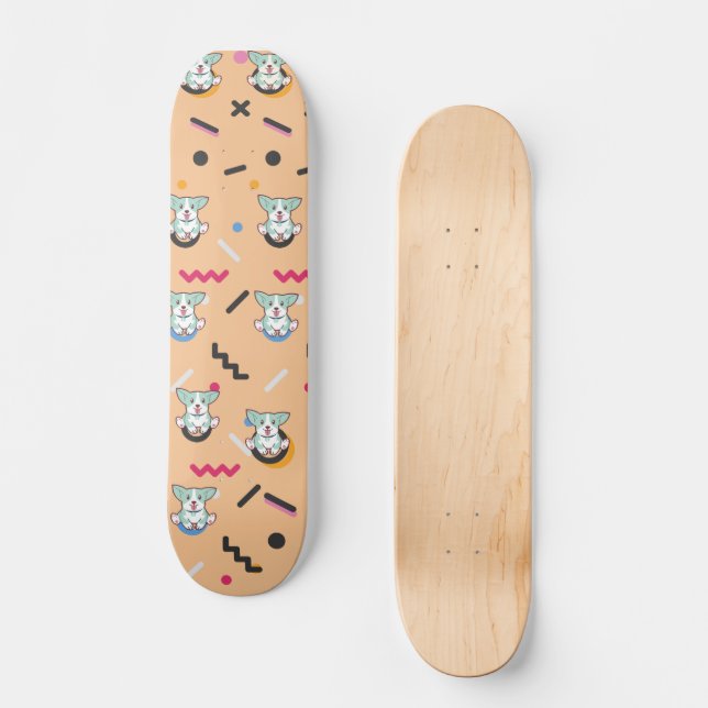 Skateboard Vector de Dog Seamless (Recto)