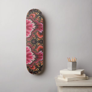 Skateboard Velvety Soft Rose Floral Look Fractal Abstrait
