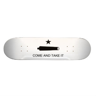 Skateboard Venez il falloir la bataille de drapeau du Texas