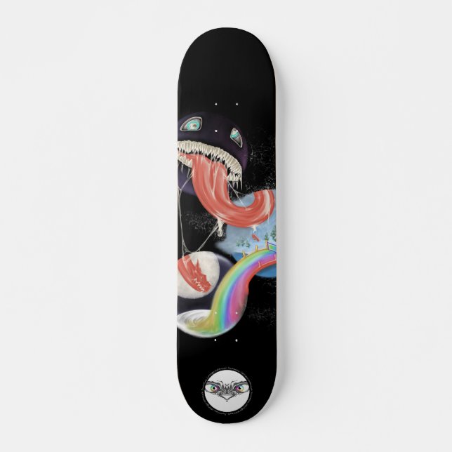 Skateboard Vénom se ressemble lécher arc-en-ciel xmas monde (Devant)
