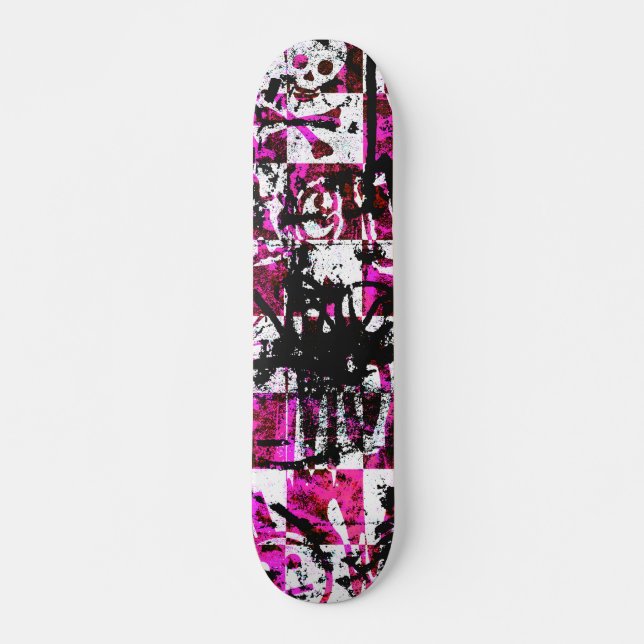 Skateboard Vérificateurs roses (Devant)