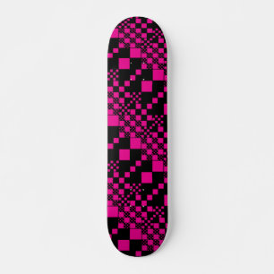 Skateboard Vérifié, Chèques - Magenta et Noir
