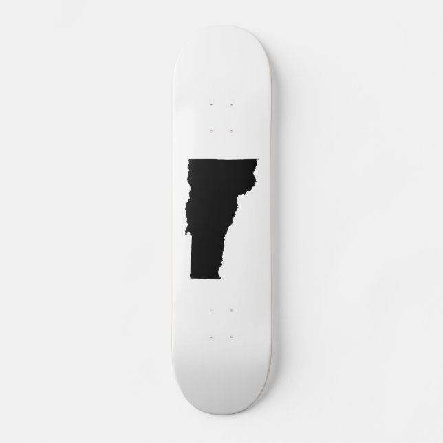 Skateboard Vermont en noir et blanc (Recto)