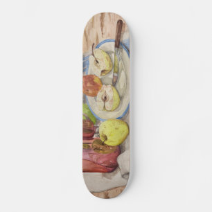 Skateboard Vie morte de la peinture de fruits et de vin