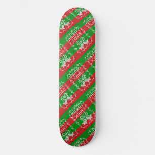 Skateboard Vilain pull motif sonnettes Joyeux fils Xmas