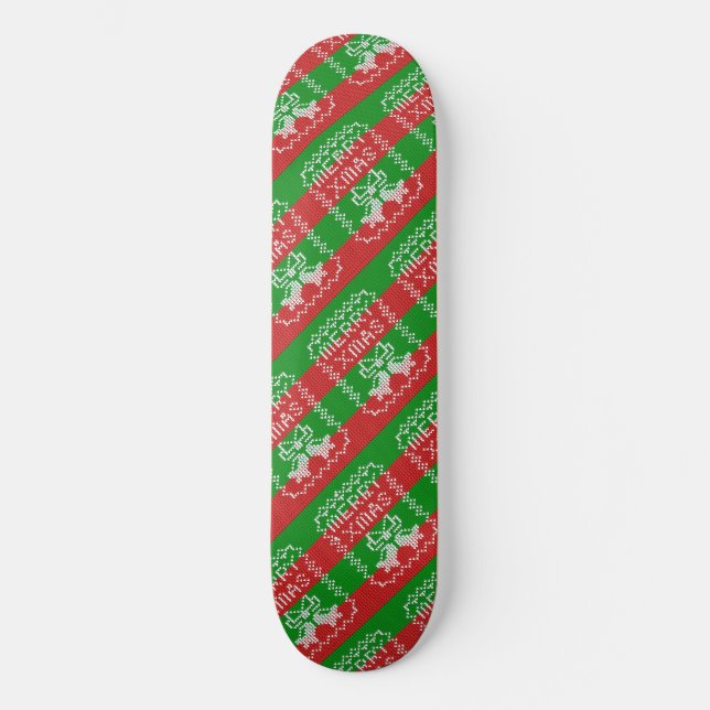 Skateboard Vilain pull motif sonnettes Joyeux fils Xmas (Recto)