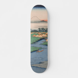 Skateboard Villages de pêche Horie et Nekozane Vintage Ukiyoe
