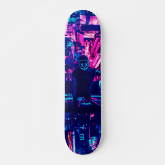 Skateboard Ville skyline Cyberpunk ton