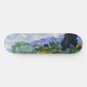 Skateboard Vincent Van Gogh - Champ de blé avec cyprès