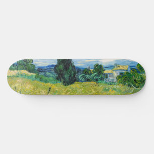 Skateboard Vincent van Gogh - Champ de blé vert avec Cypress