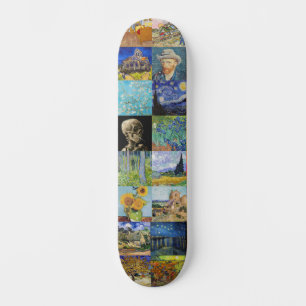 Skateboard Vincent van Gogh - chefs-d'oeuvre Mosaic Patchwork