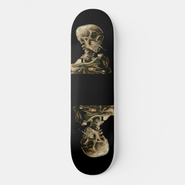 Skateboard Vincent van Gogh - Crâne avec cigarette brûlante (Recto)