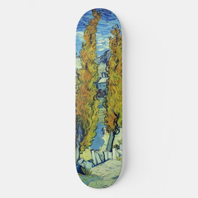 Skateboard Vincent Van Gogh Deux peupliers à Saint-Rémy (Recto)