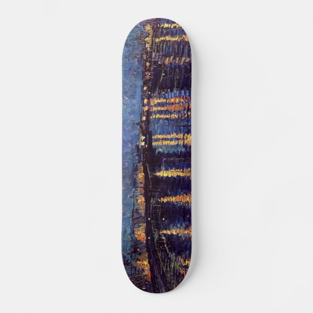 Skateboard Vincent van Gogh - nuit étoilée sur le Rhône (Recto)