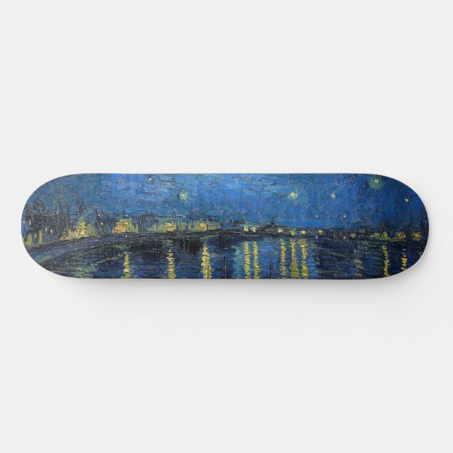 Skateboard Vincent van Gogh - Nuit étoilée sur le Rhône (Horz)