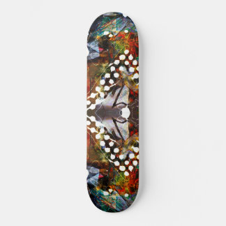 Skateboard Vintage Grunge Retro Abstrait multicolore